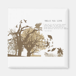 Vegan - Tolstoy quote Magnet