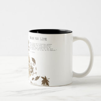 Vegan - Tolstoy quote Two-Tone Coffee Mug