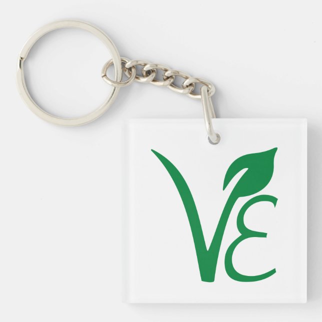Vegan VE symbol Keychain (Front)