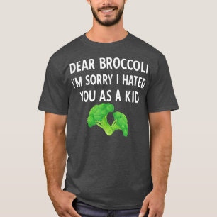 Vegan Vegetable Veggies Funny Vegetarian Broccoli  T-Shirt