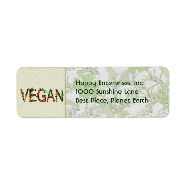 Vegan Vegetables (Front)