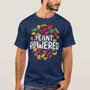 Vegan Vegetarian Animal Lover Powered by Plants Gr T-Shirt