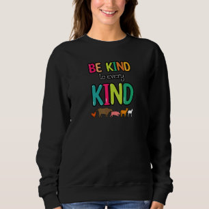 Vegan Vegetarian Food Vegans Friends Cow Pig Chick Sweatshirt