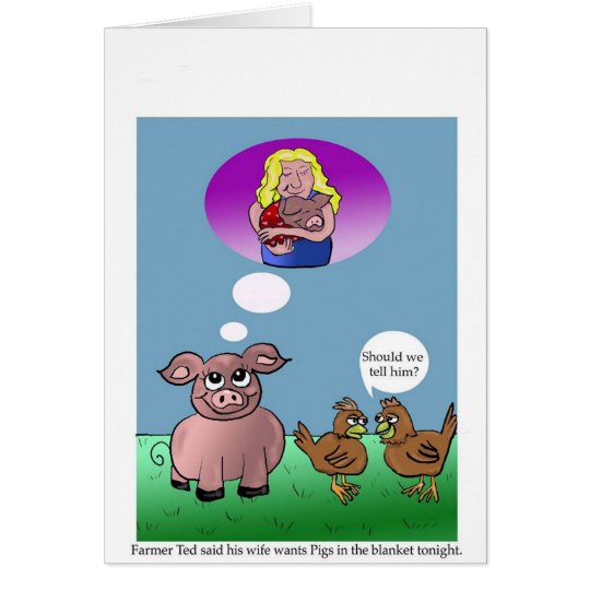Vegan Vegetarian Humour Blank Card
