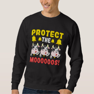 Vegan Vegetarian Lifestyle Cow Free Diet Plant Bas Sweatshirt