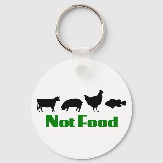 Vegan / Vegetarian Not Food Keychain (Front)