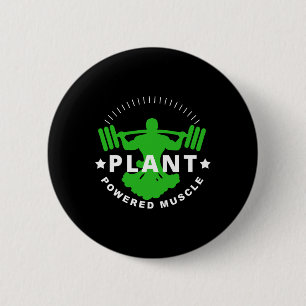 Vegan Vegetarian Plant Broccoli Bodybuilding Lift 2 Inch Round Button