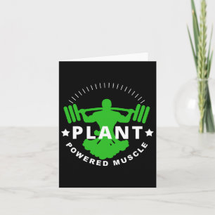 Vegan Vegetarian Plant Broccoli Bodybuilding Lift Card