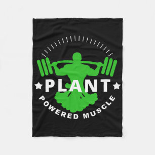 Vegan Vegetarian Plant Broccoli Bodybuilding Lift Fleece Blanket