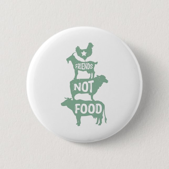 vegan vegetarian vegetarier food veganfood organic 2 inch round button (Front)