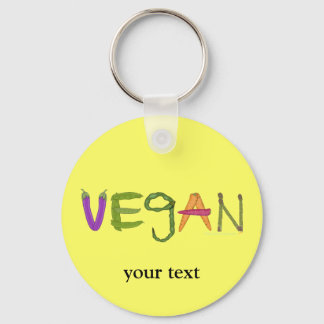 Vegan Veggies Vegetable Lovers Keychain