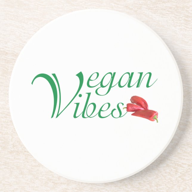 Vegan vibes coaster (Front)