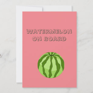Vegan Watermelon Pregnancy Announcement Card