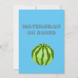 Vegan Watermelon Pregnancy Announcement Card