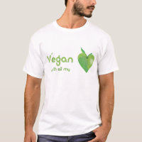 Vegan with all my heart (green apple heart)