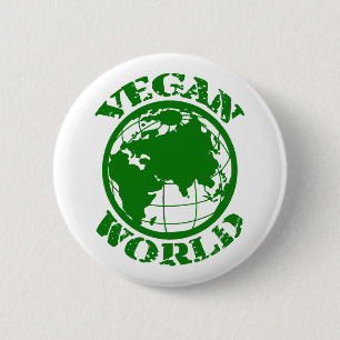 Vegan World 2 Inch Round Button