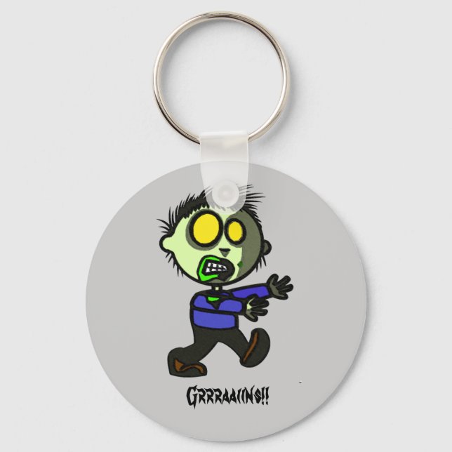 Vegan Zombie Key chain (Front)