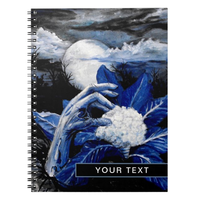 Vegan Zombie Personalized Text Notebook (Front)
