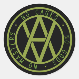 Veganarchy Classic Round Sticker