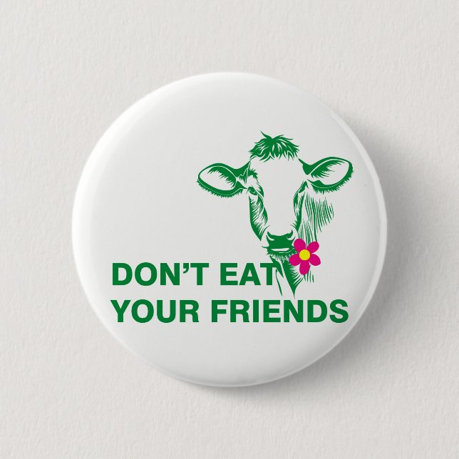 Veganism 2 Inch Round Button (Front)