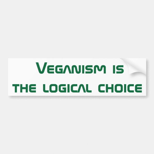 Veganism is an evolutionary step froward. bumper sticker (Front)