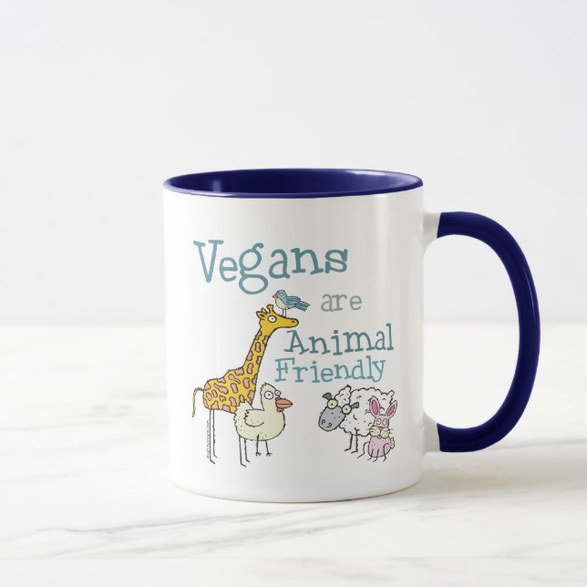 Vegans are Animal Friendly Mug (Right)