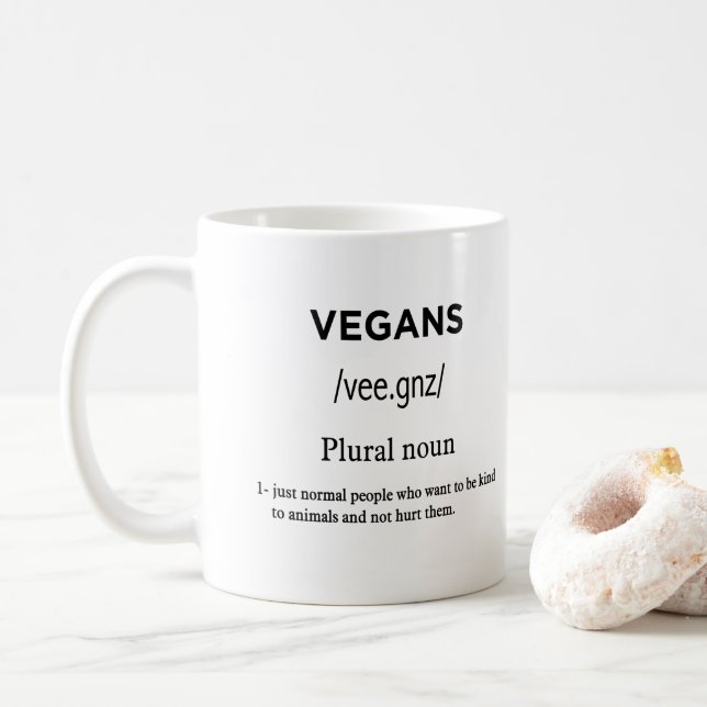 vegans definition coffee mug (With Donut)