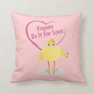 Vegans Do It For Love Throw Pillow