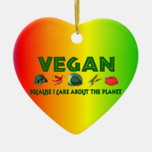 Vegans For The Planet Ceramic Ornament