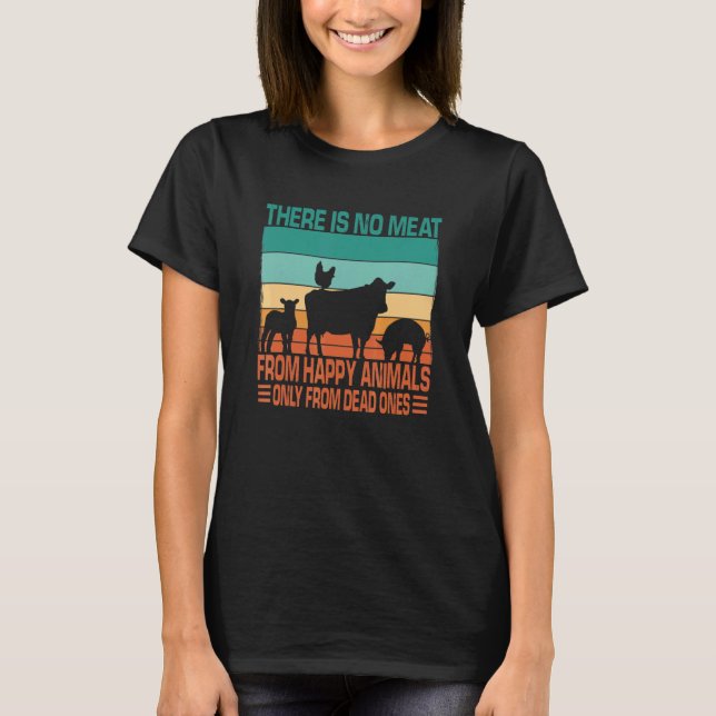 Vegans Pro Animal Welfare Eco Animal  Vegetarians T-Shirt (Front)