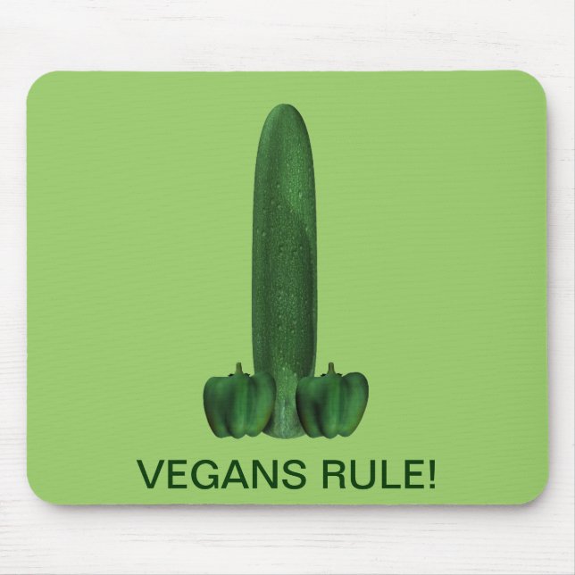 Vegans Rule! Mouse Pad (Front)