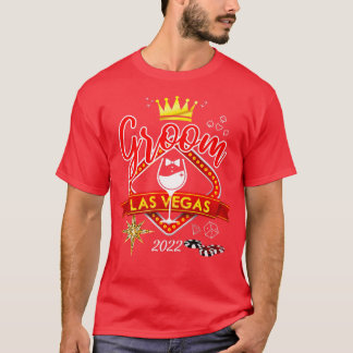 Vegas Bachelor Party Group Married in Vegas Groom T-Shirt