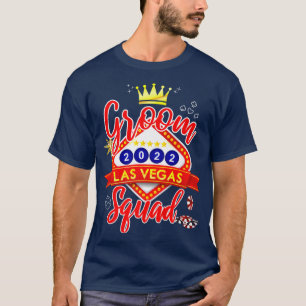Vegas Bachelor Party Group Married in Vegas Groom T-Shirt
