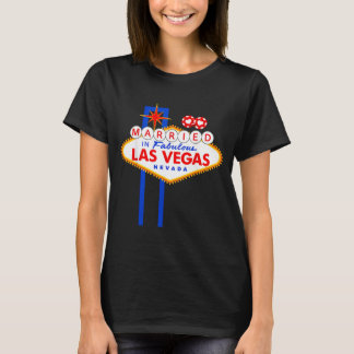 Vegas Bachelor Party Married In Vegas Groom Bride T-Shirt