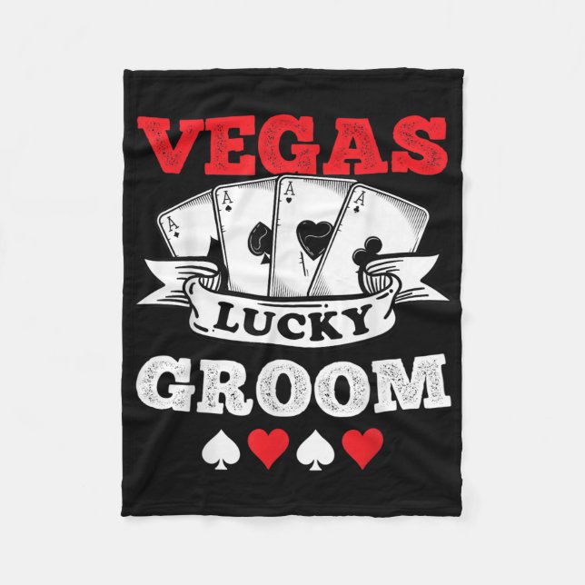Vegas Bachelor Party Married In Vegas Groom Squad  Fleece Blanket (Front)