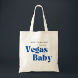 Vegas Bachelorette Tote bag<br><div class="desc">"Vegas Baby" themed tote bags to match with your bachelorette party! These Las Vegas themed, customizable accessories make for perfect bridesmaid gifts. Change the colours, bride's name, some of the fonts, etc. and make these your own for your bachelorette weekend! Find the matching t-shirts in our Vegas bachelorette collection!</div>