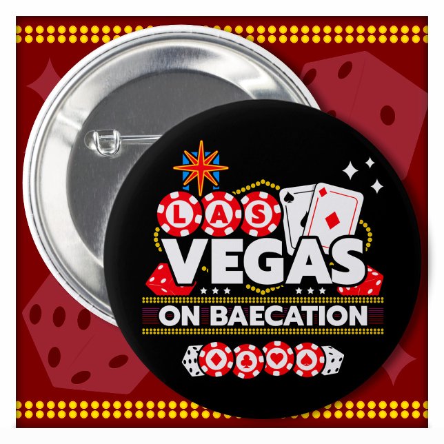 Vegas Baecation Las Vegas Couples Trip Las Vegas 2 Inch Round Button (Creator Uploaded)