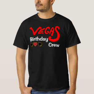 Vegas Birthday Crew Customizable Group Matching T-Shirt