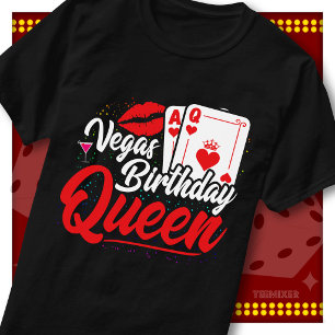 Vegas Birthday Queen Casino Party Girls Trip Squad T-Shirt