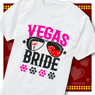 Vegas Bride Bachelorette Casino Chips Sunglasses T-Shirt