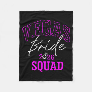 Vegas Bride Squad 2026 Married in Vegas Fleece Blanket