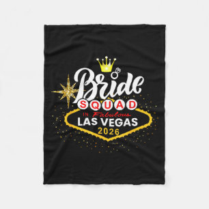 Vegas Bride Squad 2026 Married in Vegas Fleece Blanket