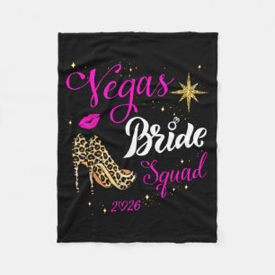 Vegas Bride Squad 2026 Married in Vegas Fleece Blanket