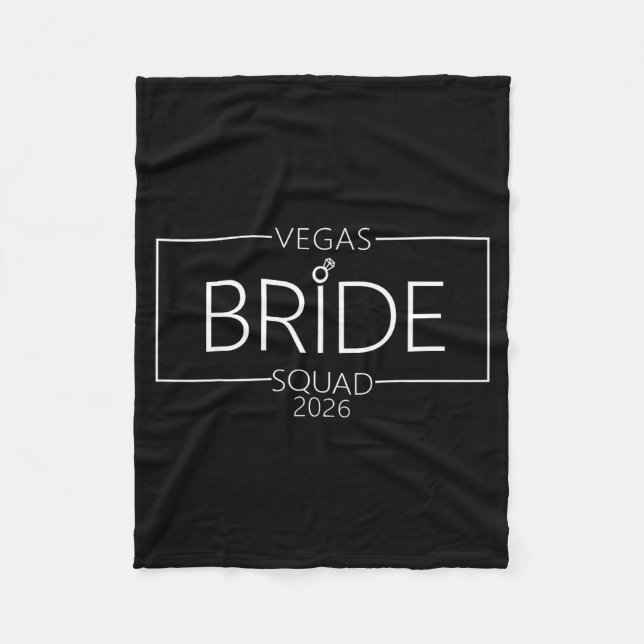 Vegas Bride Squad 2026 Married in Vegas Fleece Blanket (Front)
