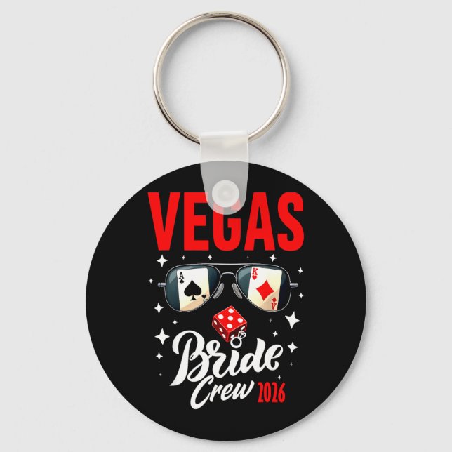Vegas Bride Squad 2026 Married in Vegas Keychain (Front)