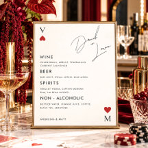 Vegas Casino Drunk In Love Wedding Bar Sign