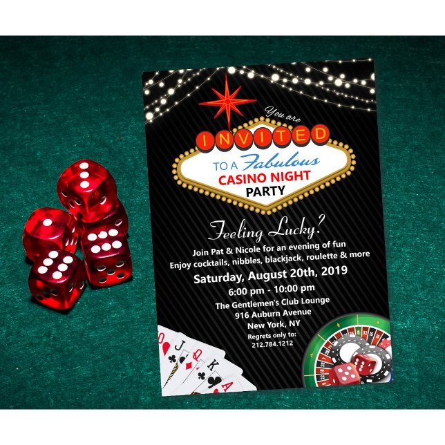 Vegas Casino Night Party Invitation (Créateur téléchargé)