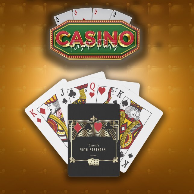 Vegas Casino Royale Great 40th Birthday  Playing Cards (Creator Uploaded)