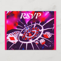 Vegas Casino Thème RSVP invitations encarts