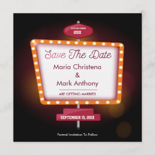 Vegas Casino Themed Save The Date Announcement